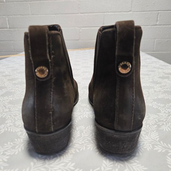 Steve Madden Neoma Booties Size 7.5 Brown Suede Leather - Picture 4 of 10